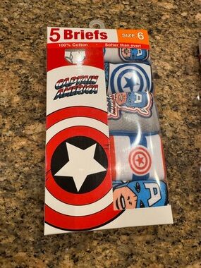 5-Pack Marvel AVENGERS Boy’s Size 6 Cotton Briefs Underwear